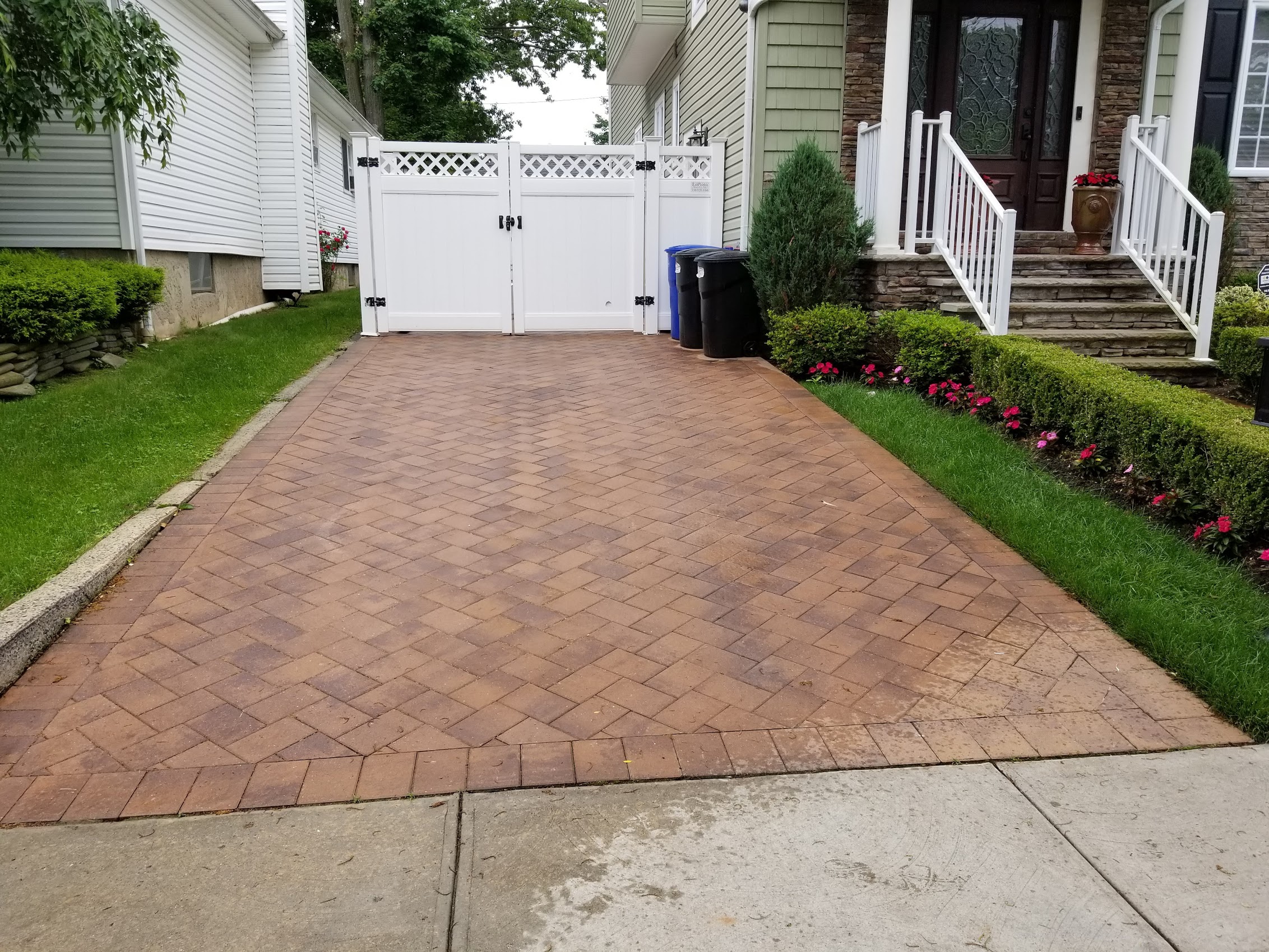 Completed masonry walkway Staten Island