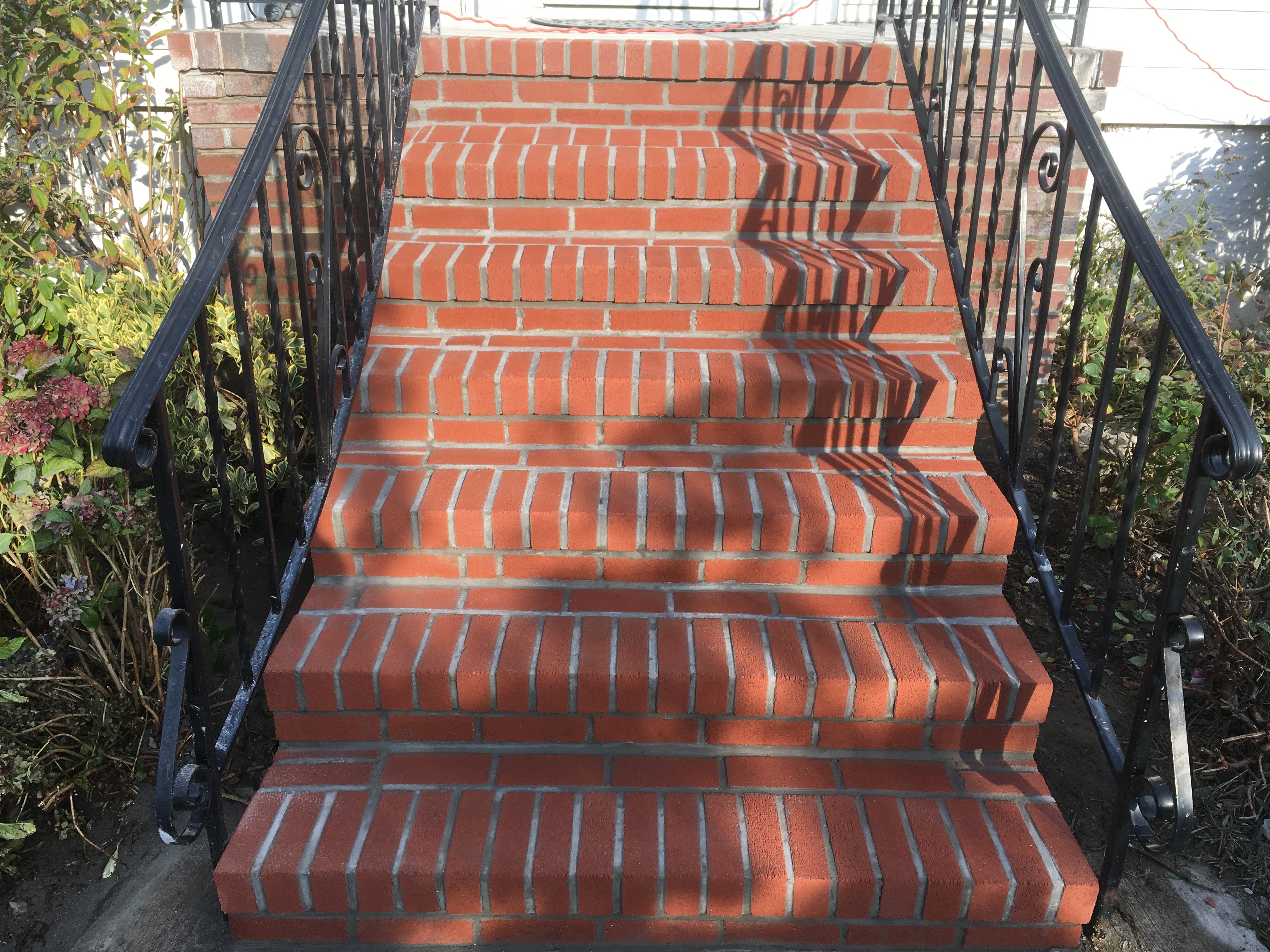 Completed masonry driveway Staten Island