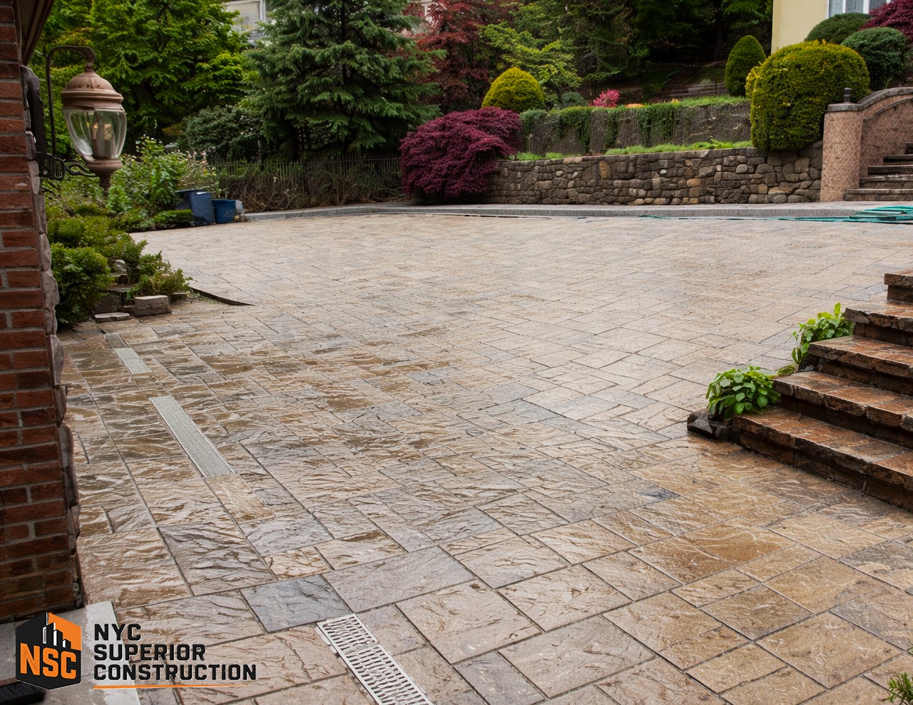 Completed masonry walkway Staten Islandd